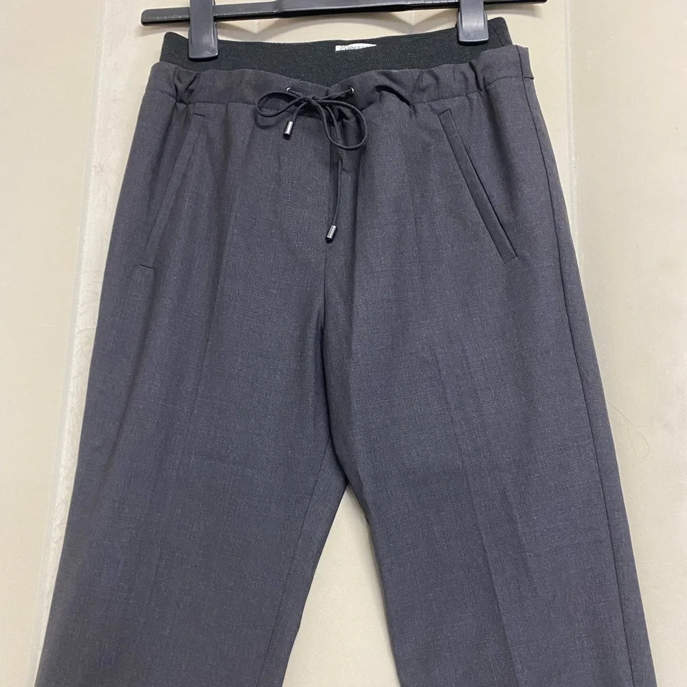 Brunello Cucinelli Women’s Pants Size 2 Wool Blend Twill Straight Leg Luxury NWT